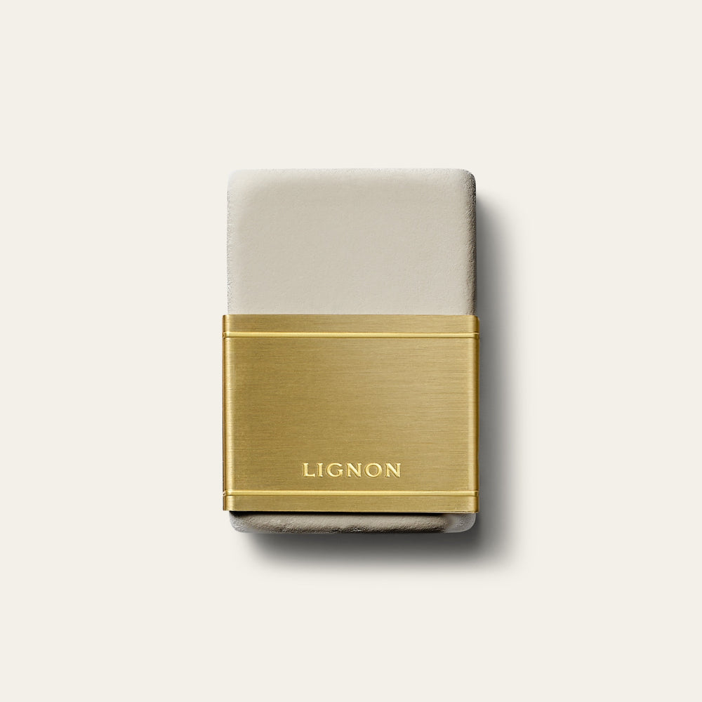 Gomme blanche cerclée laiton