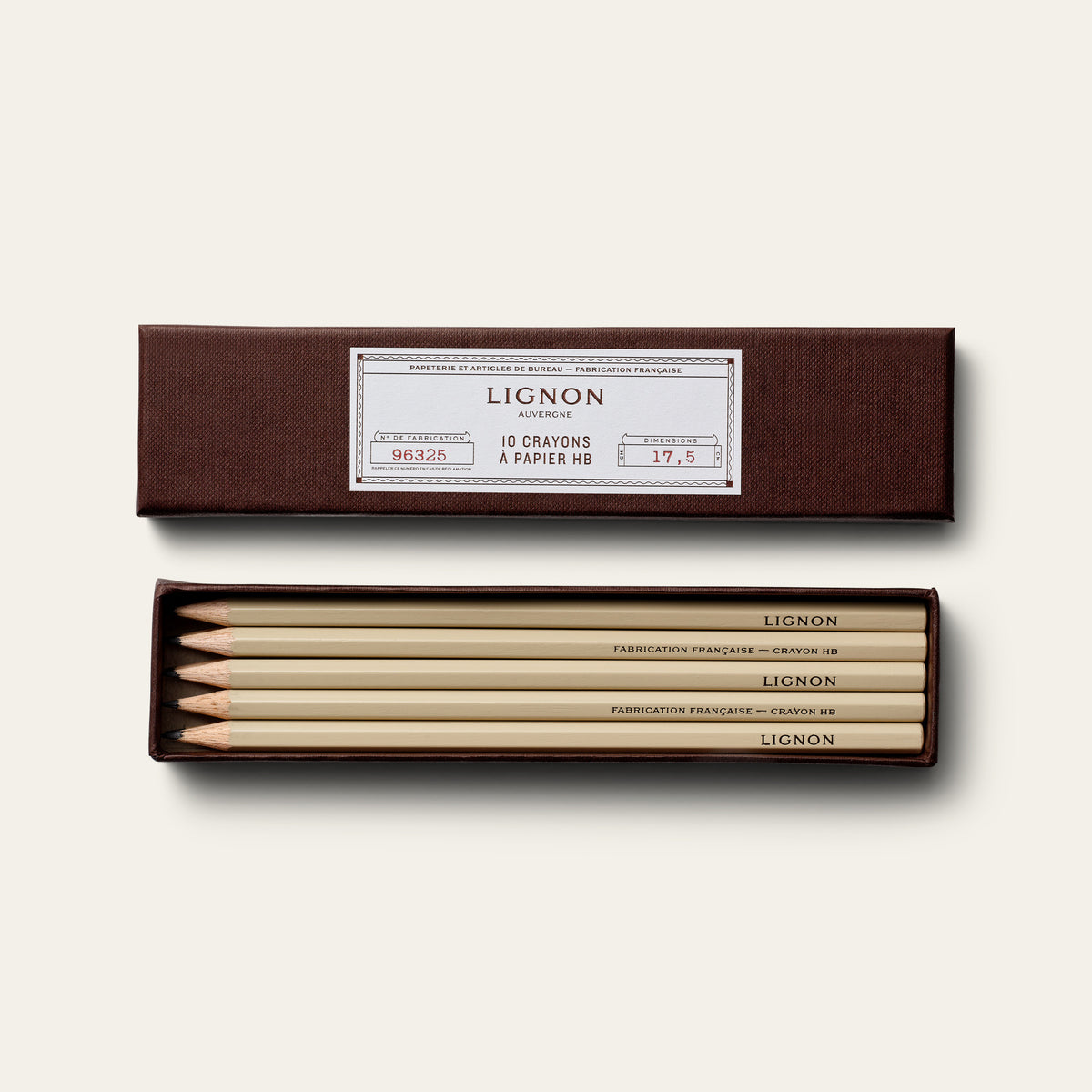 Boîte de crayons de papier HB — LIGNON — beige — vue 2