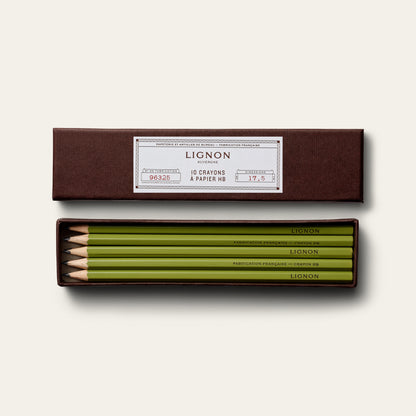 Boîte de crayons de papier HB — LIGNON — vert — vue 3